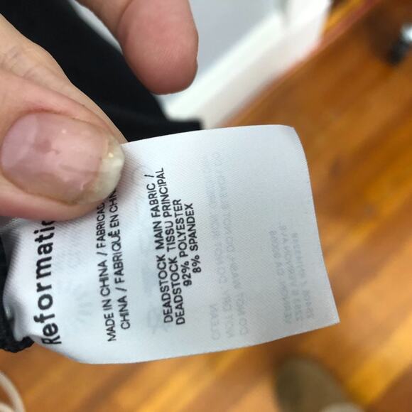 Reformation Lantern Velvet Midi Dress Embellished Cutout Bardot Off the Shoulder - Picture 11 of 12